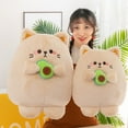 thumbnail image 2 of Cat Plush Toy Face Kitten Doll Hold Avocado Plushie Soft Pillow Sofa Ornament Lovely Stuffed Animal Doll Plush Pillow Baby Appease Toy Christmas Gift, 2 of 8