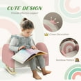 thumbnail image 3 of Kids Furniture Qaba Kids Rocking Chair, Princess Crown Toddler Chair, Children's Armchair Rocker with Rainbow Backrest for Bedroom, Playroom, Pink,Baby Nursery Furniture, 3 of 8