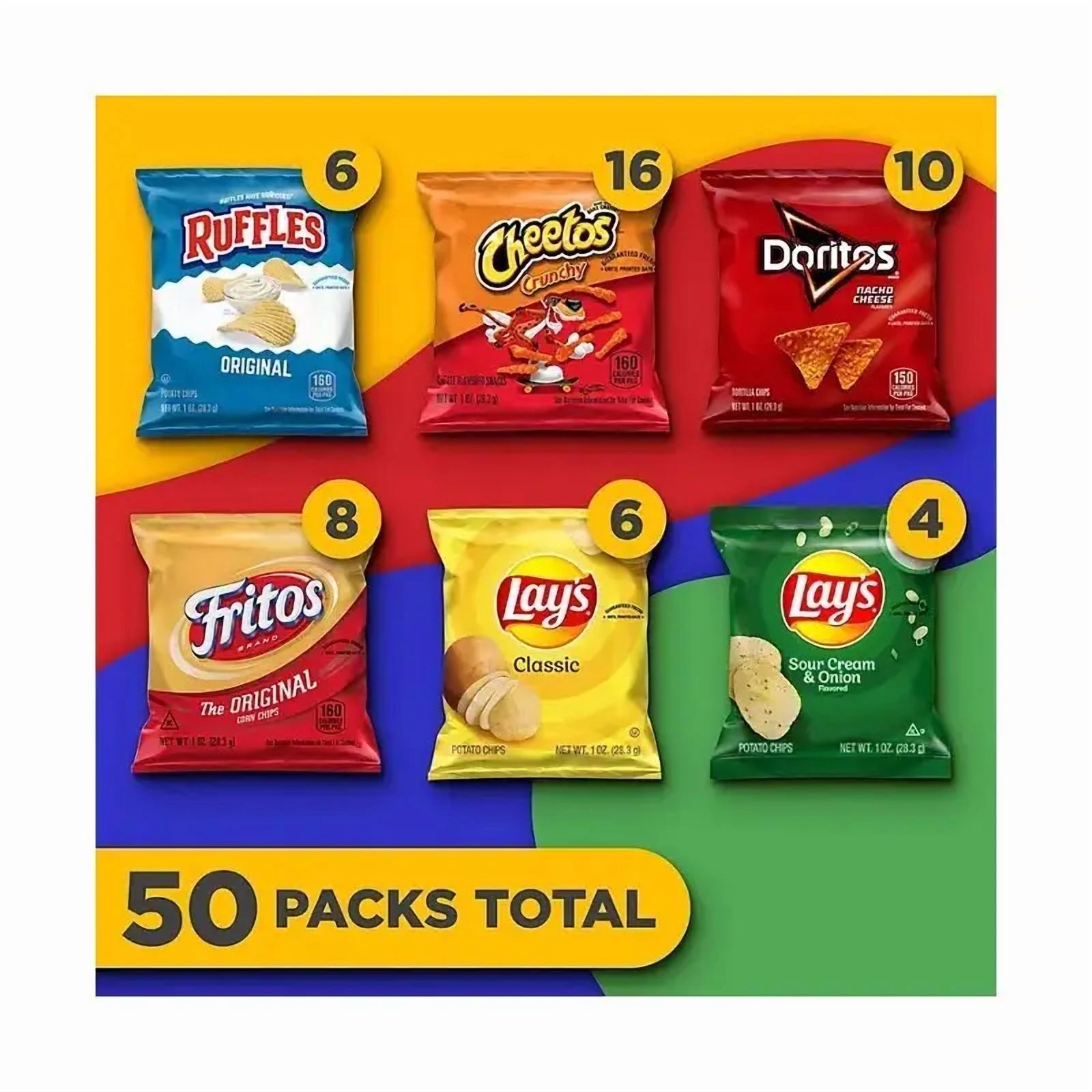 Frito-Lay Classic Mix Variety Pack Chips, 50 pk.
