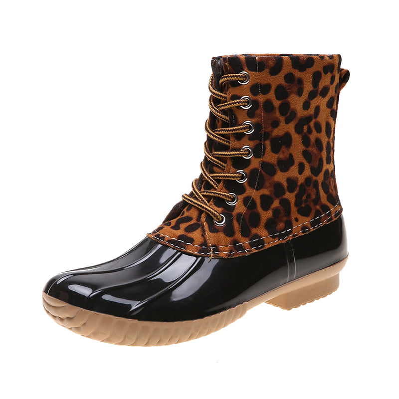 walmart leopard rain boots