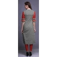 thumbnail image 4 of Bimba Rayon Slub Straight Kurti 3/4 Sleeve Printed Tunic Top Summer Clothing, 4 of 6
