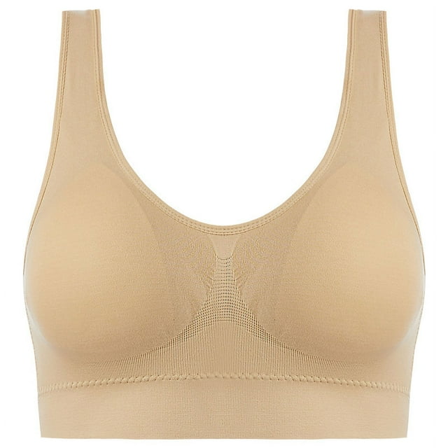 Sujetador deportivo para mujer, sin aro, estilo chaleco push-up, ropa interior de espalda de belleza, sujetador de yoga para correr de talla grande