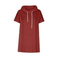 thumbnail image 3 of Hauts à Manches Courtes pour Femmes Tunique Décontractée Ample Couleur Unie Été Automne Chemise Basique Blouses, T-Shirts pour Femmes Manches Courtes Col Rond Tendance Léger Doux Décontracté Été 2025, 3 of 6