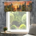 thumbnail image 4 of Forest Sunset Farmhouse Short Window Curtain Valances, Farmhouse Orange Sky Nature Scenery Rod Pocket Kitchen Valances for Living Room Bedroom Bathroom Cafe 60" x 18", 4 of 8