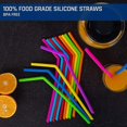 thumbnail image 3 of 15 Pailles pour Gobelets - Pailles en Silicone Réutilisables Sans Bpa, 3 of 4