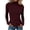 Red, variant on ManxiVoo Women's Ribbed Turtleneck Top Slim Fit Thermal Long Sleeve Shirt for Winter Layering and Under Sweater L Size Black