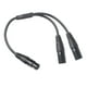thumbnail image 3 of Adaptador de cable micrófono XLR macho a doble XLR hembra 30cm shamjiam, 3 of 9