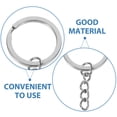 thumbnail image 3 of Worgeous 20-Pack Flat Metal Key for Keychains, Round O-Shaped Keychain , Ideal for Crafts and Accessories, 3 of 8