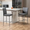 Boowill Counter Height Stools Set of 4 Modern PU Leather Bar Stools