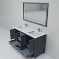 thumbnail image 6 of Jacques 60 in W Dark Grey Double Bath Vanity, White Quartz Top, Faucet Set, & 58 in Mirror, 6 of 9