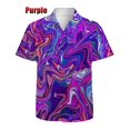 thumbnail image 4 of Camisa con estampado de pigmento en 3D para hombre, camisa informal de moda de manga corta con botones, camisas y blusas de talla grande para hombre, 4 of 5