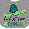 thumbnail image 4 of Inktastic Port St. Lucie, Florida Happy Sea Turtle Boys or Girls Baby Bib, 4 of 4