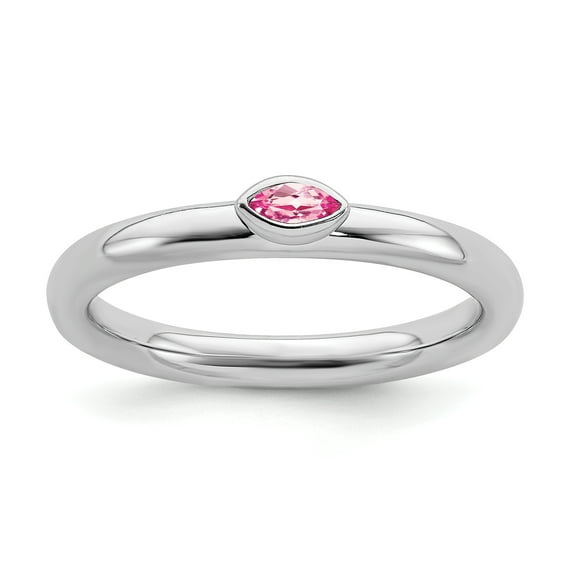 Stackable Expressions Sterling Silver Pink Tourmaline Ring