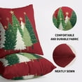 thumbnail image 5 of Christmas Pillow Covers 18X18 Set of 2, Red Xmas Tree Winter Decorative Throw Pillowcases Holiday Outdoor Farmhouse Seasonal Cushion Cases Couch Sofa Bed Decor, 5 of 6