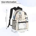 thumbnail image 5 of Gukieu Hand Drawn Animals Print Backpack, Waterproof Backpack with Adjustable Shoulder Straps, Suitable for Campus, Business, Travel, Unisex, 5 of 6