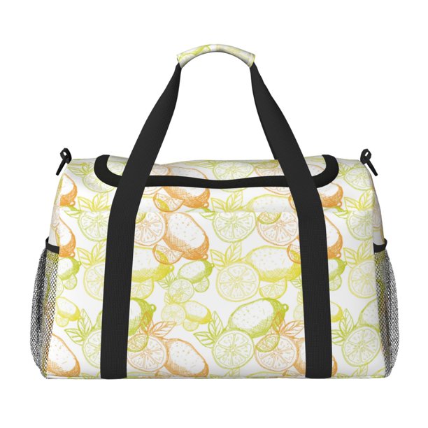 Disketp Lemon Potatoes Bolsa de Viaje Tipo Duffle, Bolso de Mano para Fin de Semana para Mujer, Bolsa de Gimnasio Ligera para Hombre, Esencial para Viajes