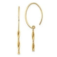 thumbnail image 4 of 14K Yellow Gold Twist Bar Dangle Earrings, 4 of 7