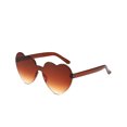 thumbnail image 1 of Gafas de sol Qarigey forma de corazón marrón oscuro accesorios antiquemaduras solares, 1 of 6