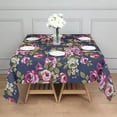 thumbnail image 3 of Pioneer Flower Floral Print Pattern Square Tablecloth,Waterproof Square Table Cover,Wipeable Spillproof Washable Table Cover for Home Kitchen Party Decor 42"X42"(107x107cm), 3 of 6