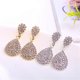 thumbnail image 1 of Rhinestone Claw Chain Water Drop Stud Earrings Europe and America, Silver, 1 of 2