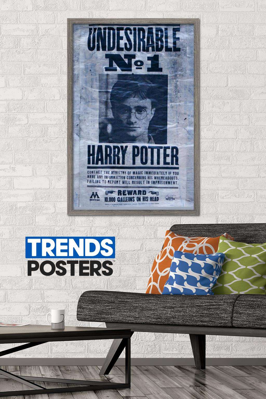 The Wizarding World: Harry Potter - Undesirable Wall Poster, 22.375" x 34", Framed