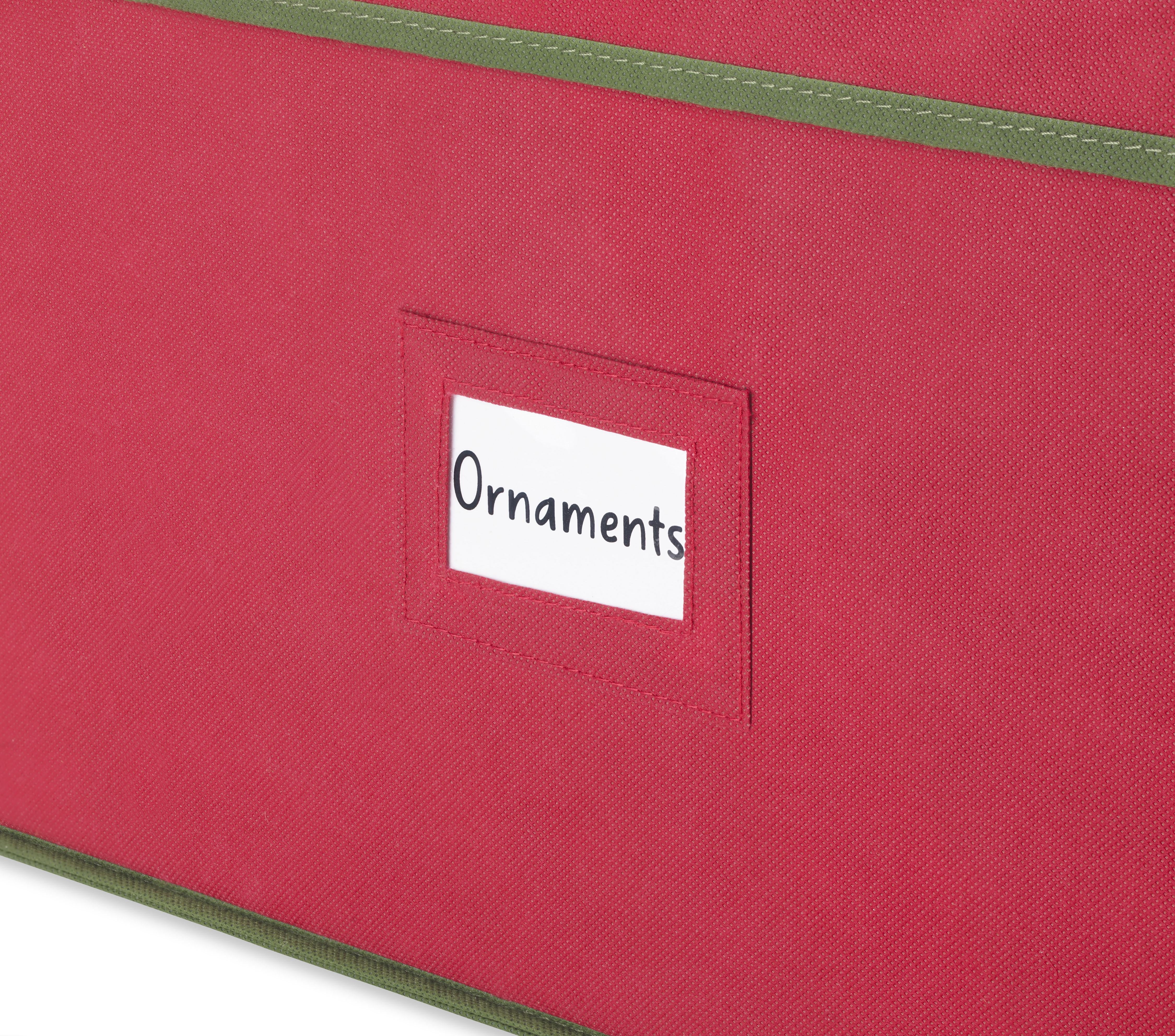 Whitmor Storage Organizer Box with Removable Trays - Red w/Green Trim - Adult