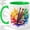 Green, variant on Paint Palette Accent Mug, 11oz Ceramic Coffee Cup for Artists