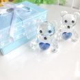 thumbnail image 4 of KAKOWELY pieza de escultura de oso de cristal azul con corazón para regalo de cumpleaños de bebé, recuerdo para enamorados., 4 of 4
