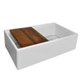 thumbnail image 3 of Whitehaus WHLW3019 30" Reversible Single Bowl Front Apron Fireclay Sink Set, 3 of 6