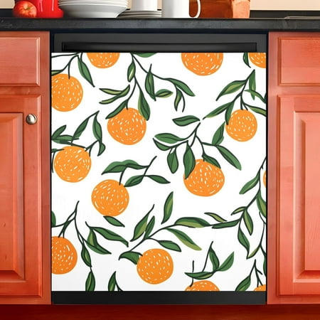

Ryvnso Orange Fruits Dishwasher Magnetic Refrigerator Magnet Cover Kitchen Home Decorative 23 x26