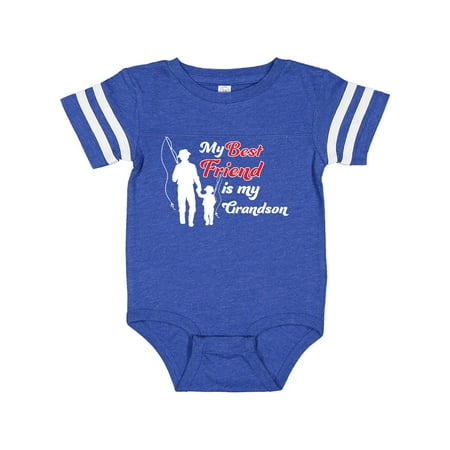 

Inktastic My Best Friend Is My Grandson Gift Baby Boy or Baby Girl Bodysuit