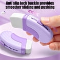 thumbnail image 5 of Hyknon Sliding Retractable Pencil Erasers, Push Pull Antis-Silp Plastic Sleeve Erasers, Cute Ergonomic curved Soft Rubber Eraser, Large Traceless Eraser for Office Drawing Stationery Supplies, Purple, 5 of 6