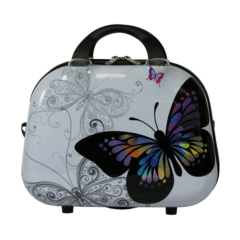 World Traveler Butterfly 4-Piece Hardside Lock Spinner Luggage Set