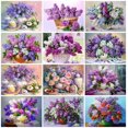 thumbnail image 2 of EverShine Diamond Mosaic Lilac Cross Stitch Diamond Painting Full Square Flowers Picture Rhinestone Bead Embroidery Handmade ArtRound Drill 50x40cm Gao Jinjia LED, 2 of 2