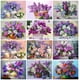 thumbnail image 2 of EverShine Diamond Mosaic Lilac Cross Stitch Diamond Painting Full Square Flowers Picture Rhinestone Bead Embroidery Handmade ArtSquare Drill 80x60cm Gao Jinjia LED, 2 of 2