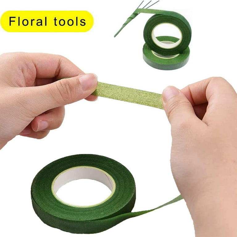 30 Yard 12mm Self-adhesive Bouquet Floral Stem Tape Artificial Flower  Stamen Wrapping Florist Green Tapes DIY Flower Supplies