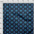 thumbnail image 3 of oneOone Cotton Cambric Blue Fabric Asian Ornamental Sewing Material Print Fabric By The Yard 56 Inch Wide, 3 of 5