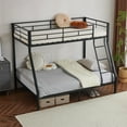 thumbnail image 5 of Zimtown Twin Over Full Bunk Bed, Heavy-duty Metal Bunk Beds, Dorm Room Bed Frame, Space-saving Twin Bed Frame, No Spring Box Need, Black, 5 of 14
