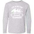thumbnail image 3 of Inktastic Rock Climbing Mountains Long Sleeve Youth T-Shirt, 3 of 5