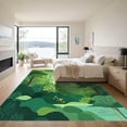 thumbnail image 3 of ODIKA 4'x6' Machine Washable Non-Slip Area Rug, Modern Green High Traffic Rug with Pad, Green, 1050592, 3 of 8