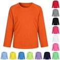 thumbnail image 6 of Bmisegm Kids Long Sleeve Shirts Breathable Mesh Raglan Tee for Boys Girls Lightweight Rash Guard Sports T Shirt for Toddler Youth Boys Shirt Orange 4-5 Years, 6 of 6