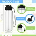 thumbnail image 4 of 30 Pieces Water Bottle Bulk 17 oz Plastic Sports Water Bottles Bulk with Handle Strap Lightweight Leakproof Drink Flip Top for Adults Fit Gym(Macarons Style,Macarons Color, 4 of 7