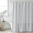 thumbnail image 4 of Shower Curtain Blue Stripes Bathroom Curtains with Hooks, Waterproof Fabric White Lines Lines Bath Shower Curtains Set for Bathroom Bathtubs Decor 36x72 Inch, 4 of 9