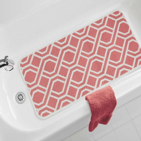 Mainstays Cushion Bath Mat Pink Fretwork Pattern 17 In X 36 Mainstays Cushion Bath Mat Pink Fretwork Pattern 17 In X 36 Com