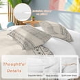 thumbnail image 2 of 3 Piece Beige Black Boho Duvet Cover Set Full Size, Microfiber Comforter/Quilt Cover with Corner Ties and 2 Pillowcases, Vintage Ethnic Tribe Abstract Art All Season Soft Bedding with Zipper Closure, 2 of 8