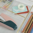 thumbnail image 5 of Martha Stewart Kerry Plastic Stackable Office Desk Drawer Organizers with Gold Trim, Set of 6, 5 of 11