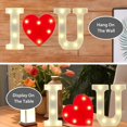 thumbnail image 3 of Letras luminosas LED IFDGCTK I Love U, a pilas, 3 of 6