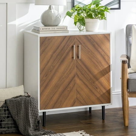 walker edison 28 modern bookmatch accent cabinet