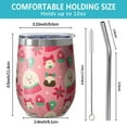 thumbnail image 5 of Christmas 12oz Stainless Steel Insulated Wine Tumbler with Lid and Straw – Double Wall Vacuum Mug for Hot & Cold Drinks, 304 Steel Interior, Sweat-Free Design, 5 of 5
