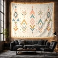 thumbnail image 6 of Symmetrical Geometric Art Set Against an Off-White Background, Serene Boho for Home Decor Enthusiasts, Abstract Wall Art Housewarming Gift Tapestry Wall Hanging for Living Room and Bedroom, 6 of 7